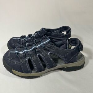 CLARKS PRIVO SPORT COMFORT SANDAL‎ WOMEN CLOSED TOE SZ 7 NAVY GORPCORE OUTDOOR
